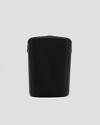 Better Underground coffee compost bin in black, styled in kitchen – rear view -designer compost bin Australia