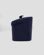 Better Underground coffee compost bin in blue, side view – sleek minimal kitchen compost bin
