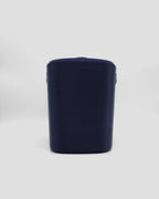 Better Underground coffee compost bin in blue, styled in kitchen – rear view -designer compost bin Australia