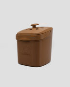 Better Underground coffee compost bin in brown, lifestyle view – eco-friendly kitchen composting