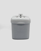 Better Underground coffee compost bin in marble, front view – recycled materials, sustainable design
