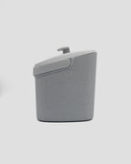 Better Underground coffee compost bin in marble, side view – sleek minimal kitchen compost bin