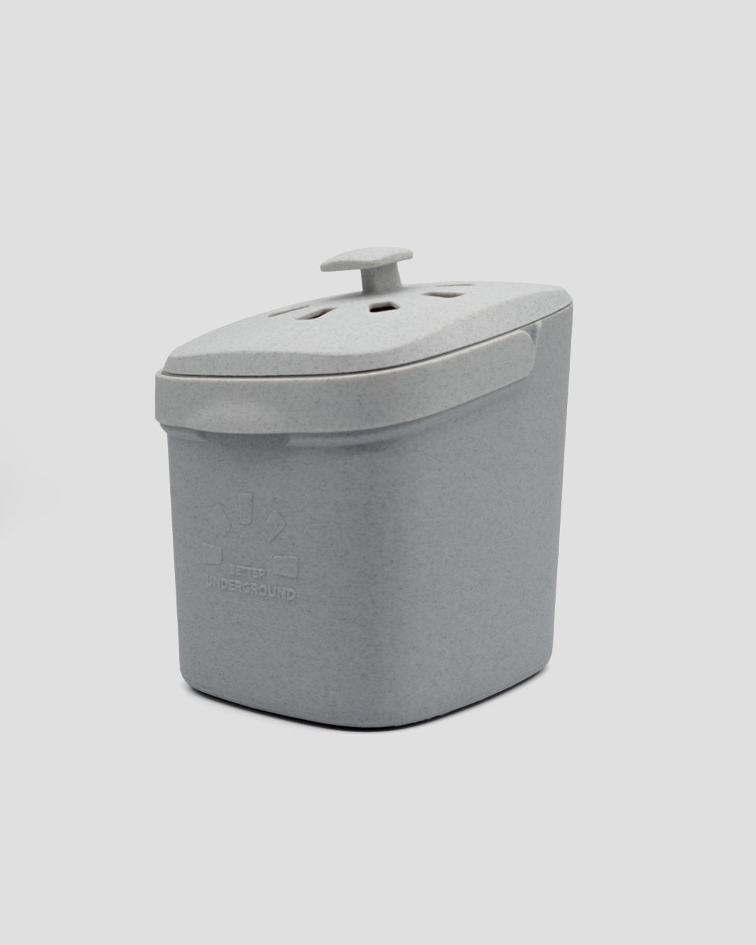 Better Underground coffee compost bin in marble, lifestyle view – eco-friendly kitchen composting