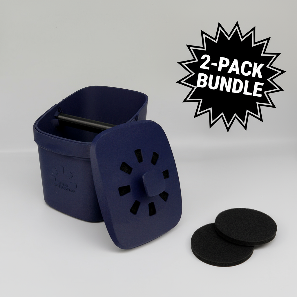 Coffee Compost Bin Bundle - 1 Bin + 2 Replacement Filters