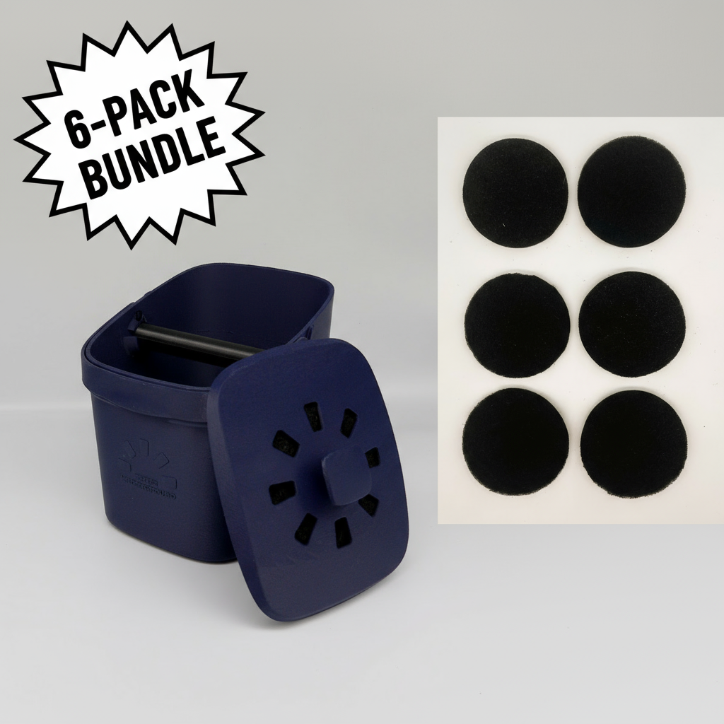 Coffee Compost Bin Bundle - 1 Bin + 6 Replacement Filters