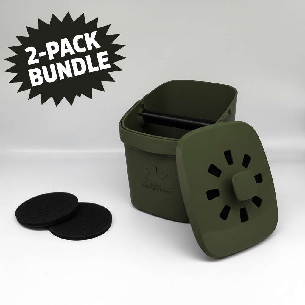 Coffee Compost Bin Bundle - 1 Bin + 2 Replacement Filters