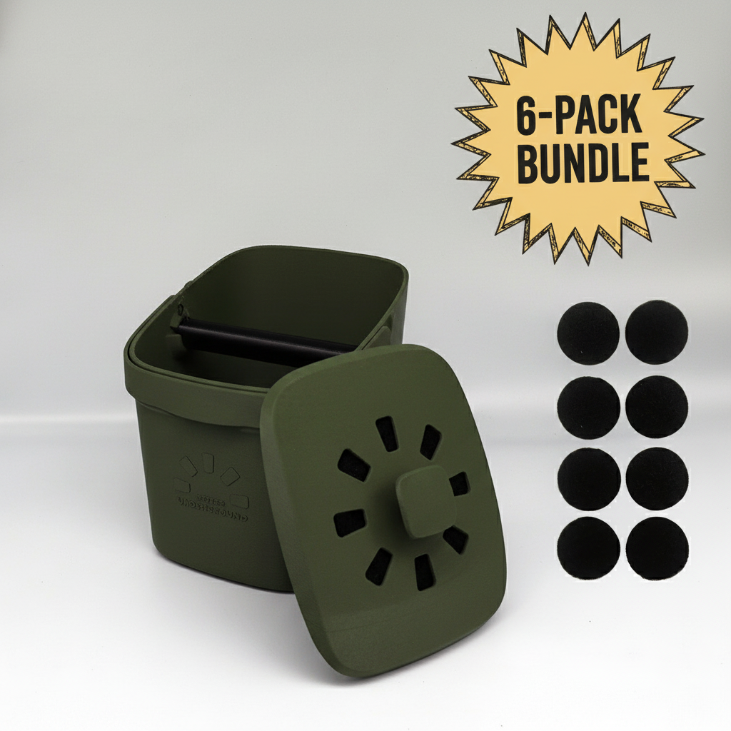 Coffee Compost Bin Bundle - 1 Bin + 6 Replacement Filters
