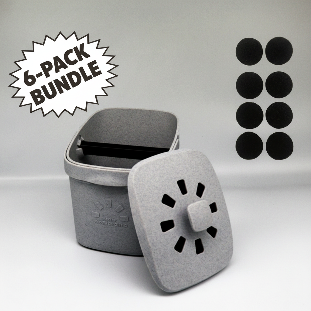 Coffee Compost Bin Bundle - 1 Bin + 6 Replacement Filters